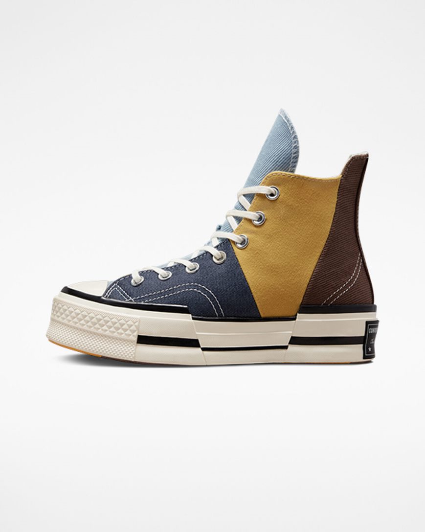 Tenisi Inalti Barbati Converse Chuck 70 Plus Material Mashup Maro Bleumarin | RO EIKFZ915